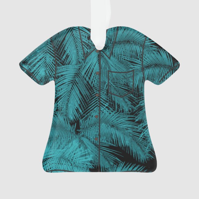Adorno Makana Palmas Tropical Hawaiano deja camiseta Aloh (Anverso)