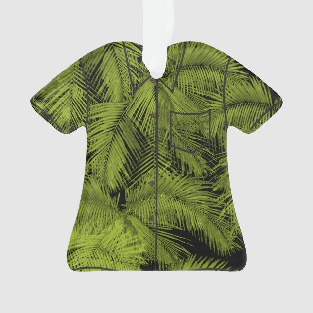 Adorno Makana Palmas Tropical Hawaiano deja camiseta Aloh (Anverso)