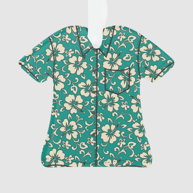 Adorno Malia Hibiscus Hawaiian Vintage Aloha Shirt (Anverso)