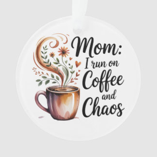 Adorno Mamá corro en café y caos