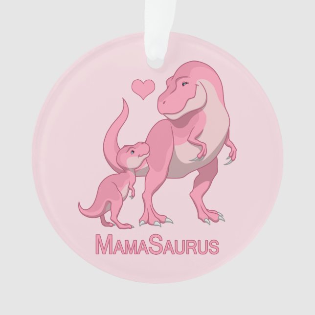 Adorno MamaSaurus T-Rex y dinosaurios de la niña (Anverso)