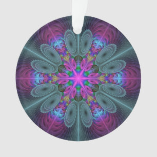 Adorno Mandalá Colorido Arte Fractal Impactante Caleidosc