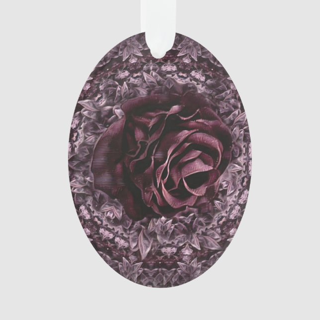 Adorno Mandala de rosa  (Anverso)