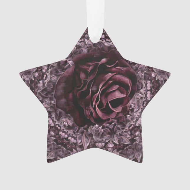 Adorno Mandala de rosa  (Anverso)