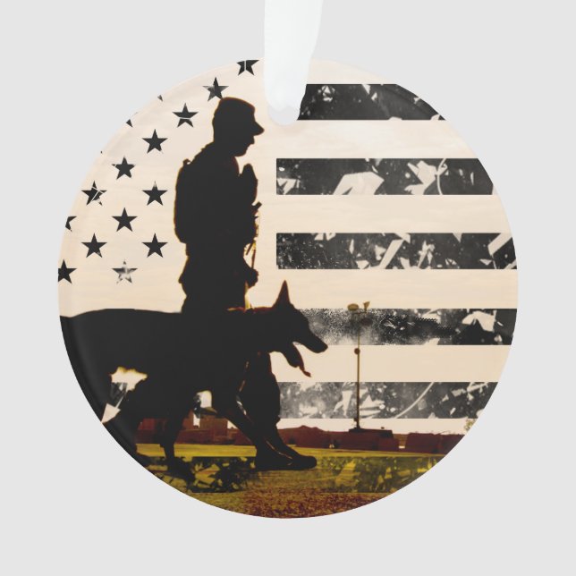 Adorno Manejador de perros de trabajo K-9 (Anverso)