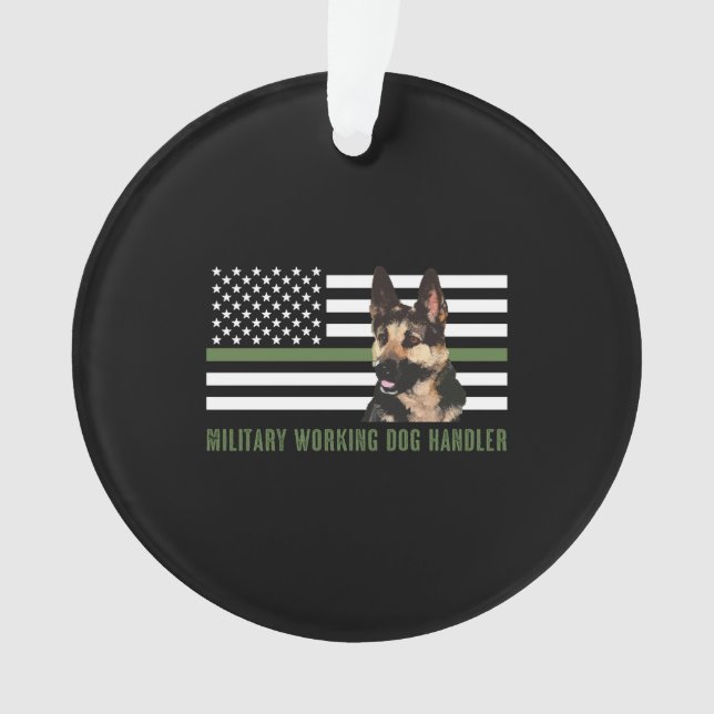 Adorno Manipulador de perro de trabajo militar (Anverso)