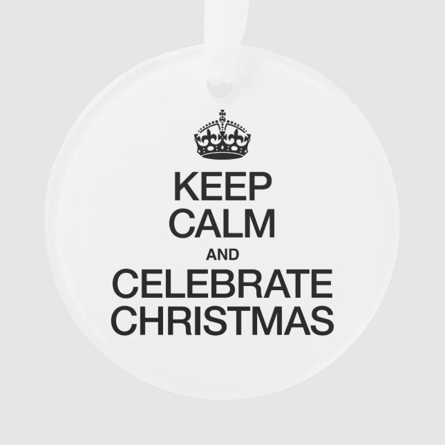 ADORNO MANTENER CALMA Y CELEBRAR A LOS NAVIDADES (Anverso)