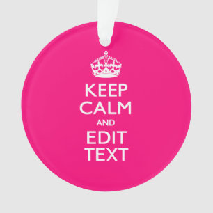 Adorno MANTENER LA CALMA Y TU Texto sobre Fuchsia