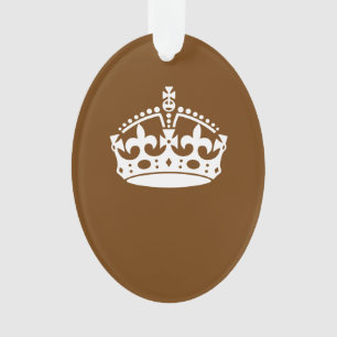 Adorno Mantener la corona tranquila en Brown