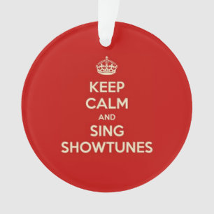 Adorno Mantenga tranquilo y cante Showtunes