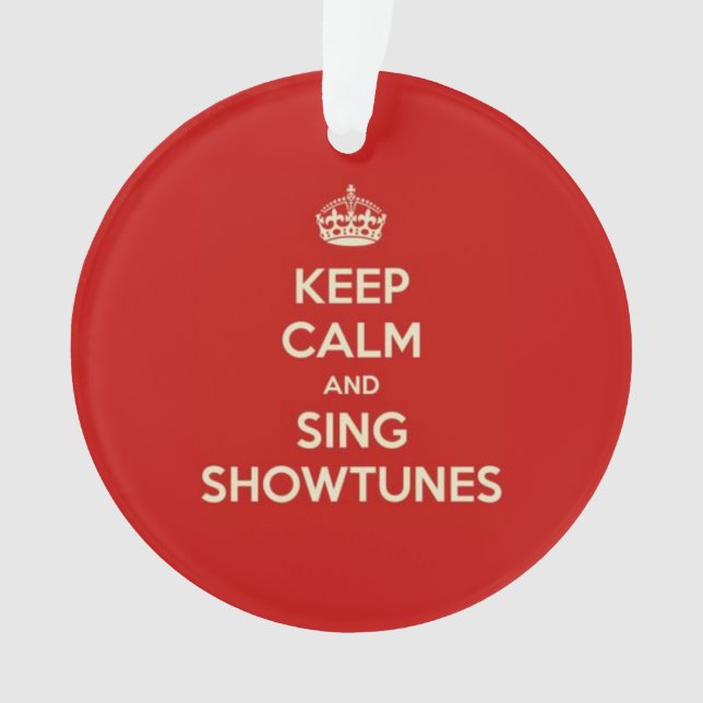 Adorno Mantenga tranquilo y cante Showtunes (Anverso)