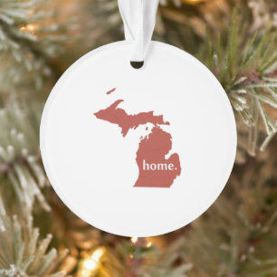 Adorno Mapa casero del estado de la silueta de Michigan