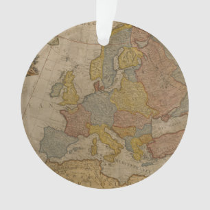 Adorno Mapa de Europa el 1700