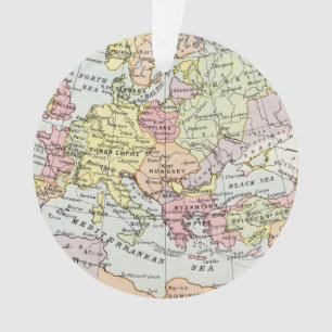 Adorno Mapa de Europa el la tercera cruzada