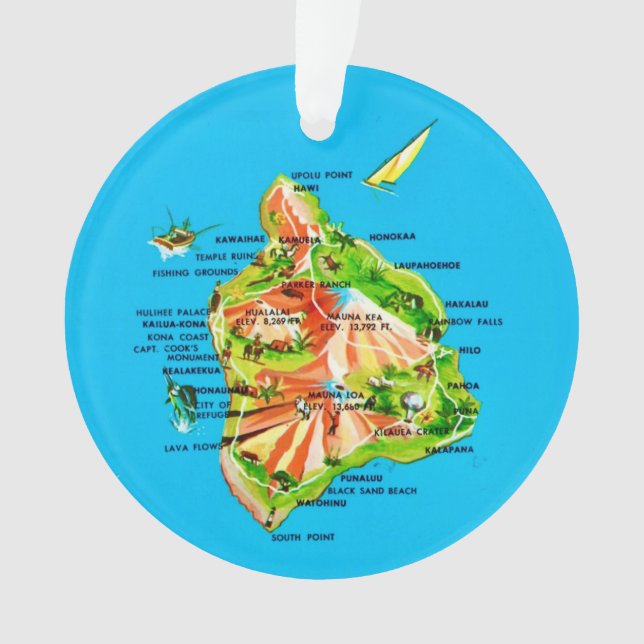 Adorno Mapa de Hawái  (Anverso)
