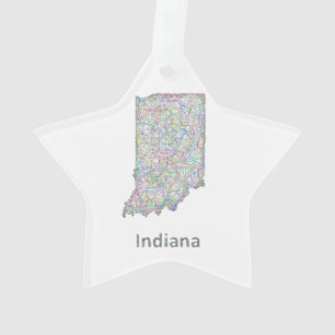 Adorno Mapa de Indiana