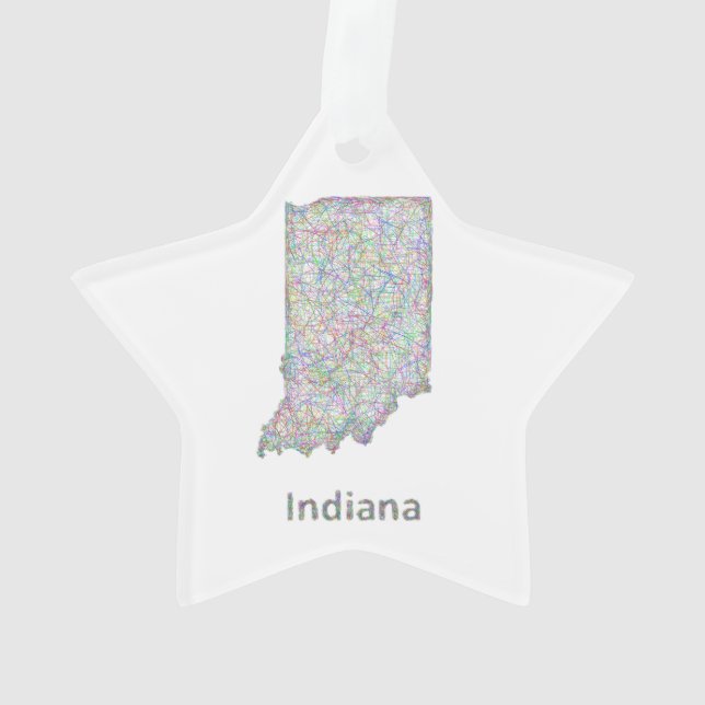 Adorno Mapa de Indiana (Reverso)