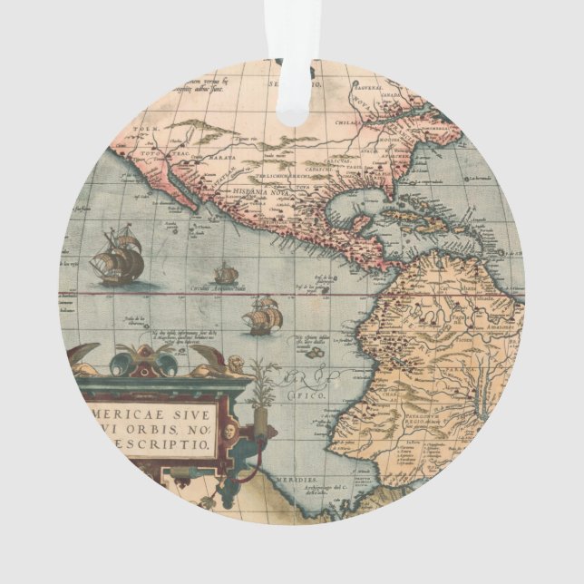 Adorno Mapa de la época de Norteamérica (Reverso)