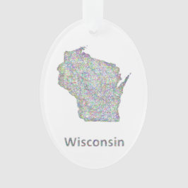 Adorno Mapa de Wisconsin