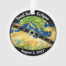 Adorno Mapa del eclipse solar total de 2027