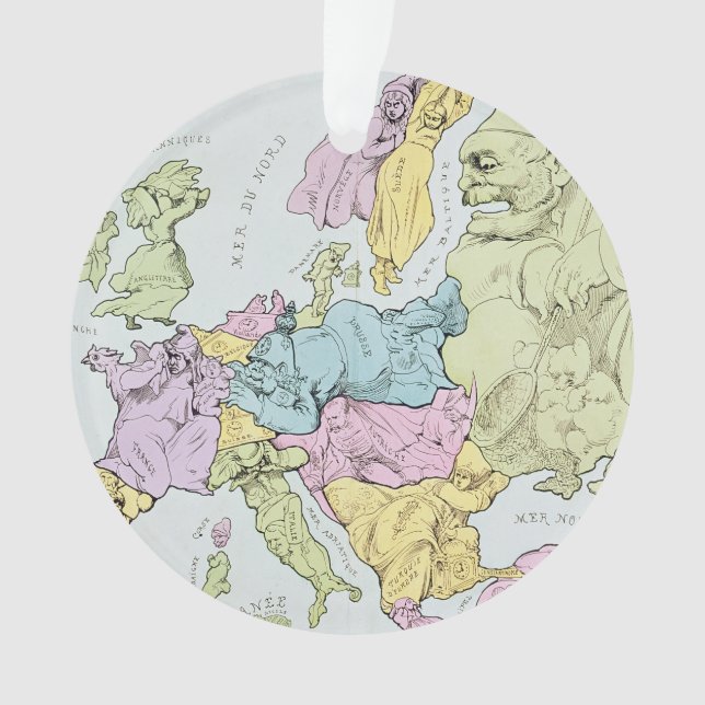 Adorno Mapa satírico de Europa el | 1871 (Anverso)