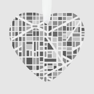 Adorno Mapa urbano moderno CÓDIGO postal en el que vive m