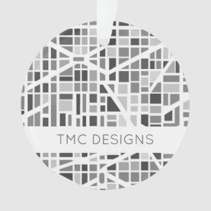 Adorno Mapa urbano moderno Diseño arquitectónico blanco g