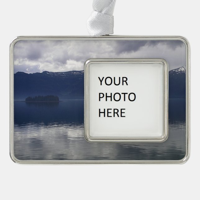 Adorno Mar de Alaska en tonos azules (Anverso)