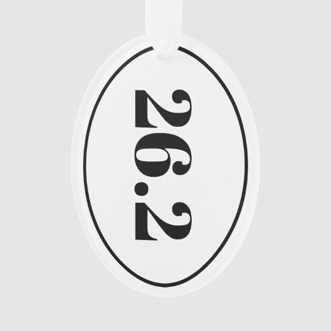 Adorno Marathon Runner 26.2 Oval Keepsake Gold (Anverso)
