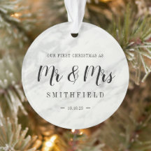 Marble nuestra primera Navidad como Sr. y Sra. Bod