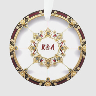 Adorno Marco circular dorado elegante