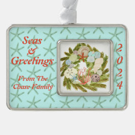 Adorno Mares y saludos de vacaciones costeras