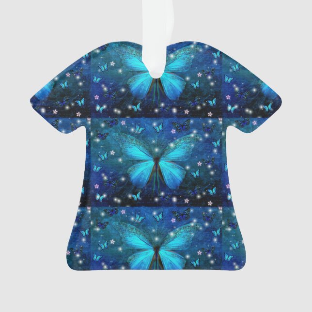 Adorno Mariposa azul elegante (Anverso)