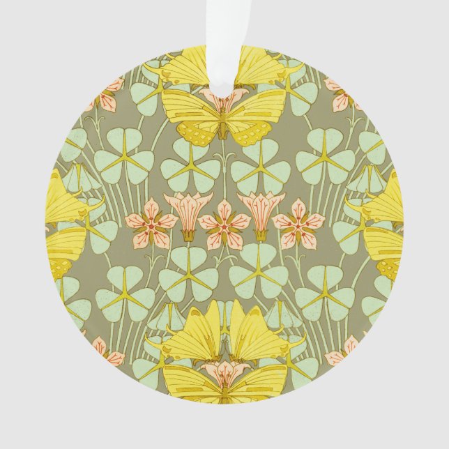 Adorno Mariposa Floral Colorido Botánico (Anverso)