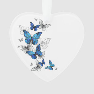 Adorno Mariposas Azules Voladoras Morpho