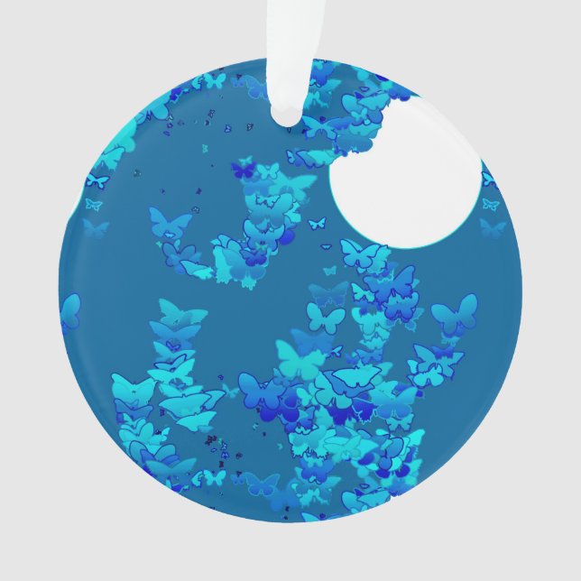 Adorno Mariposas contra el cielo azul nocturno, lunares (Anverso)