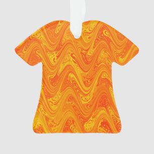 Adorno Marmoleado Naranja Amarillo Rojo Patrón
