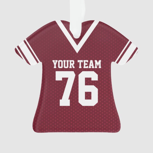 Adorno Maroon y blanco de la Jersey del fútbol (Anverso)