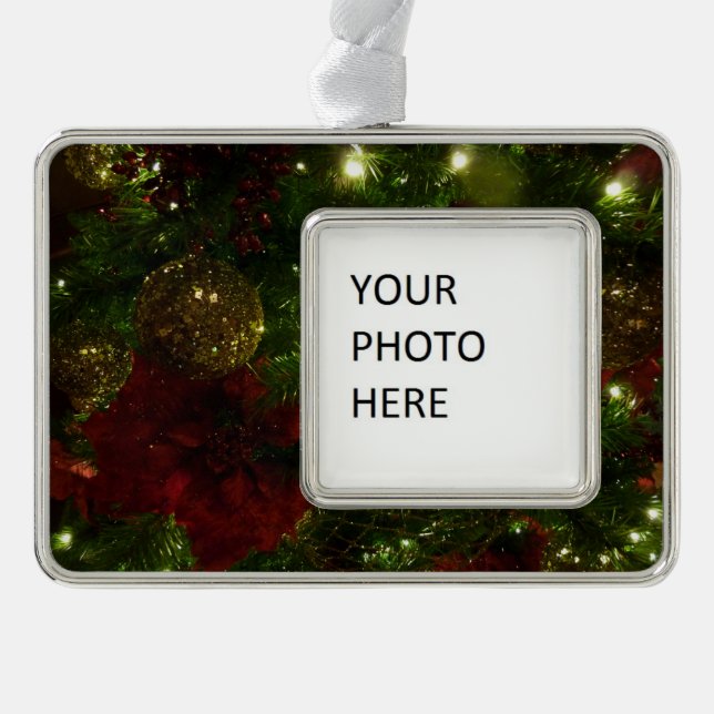 Adorno Maroon y Oro Árbol de Navidad II (Anverso)