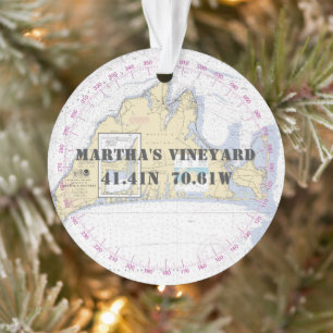 Adorno Martha's Vineyard conmemorativa Nautical 2-side