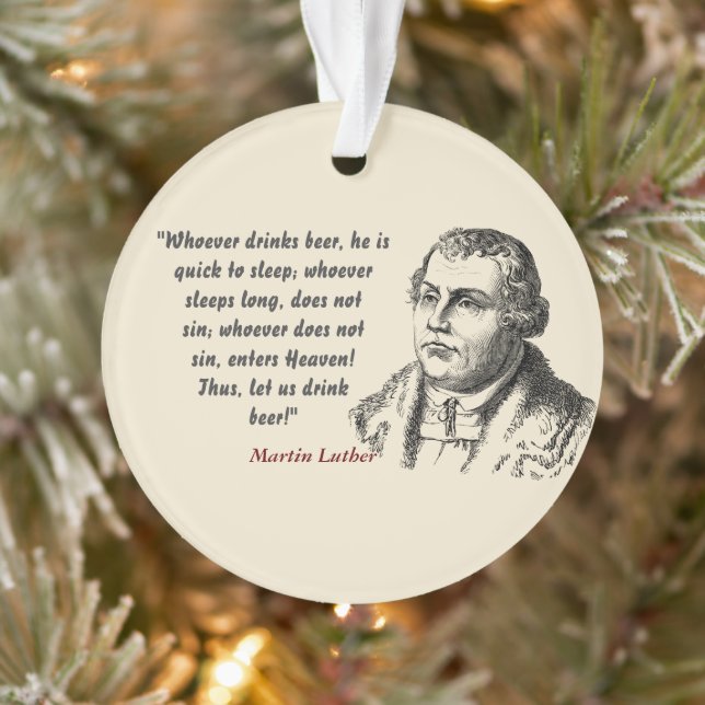 Adorno Martin Luther Cita Sobre Bebedores De Cerveza (Árbol)