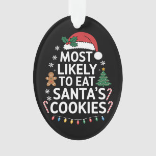 Adorno Más Probable De Comer Las Galletas De Santa Navida