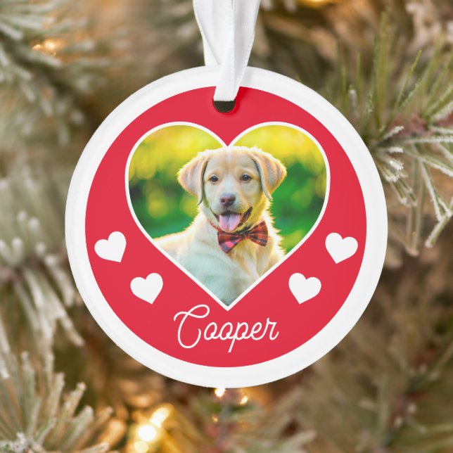 Adorno Mascota de perro foto Navidades personalizados del (Árbol)
