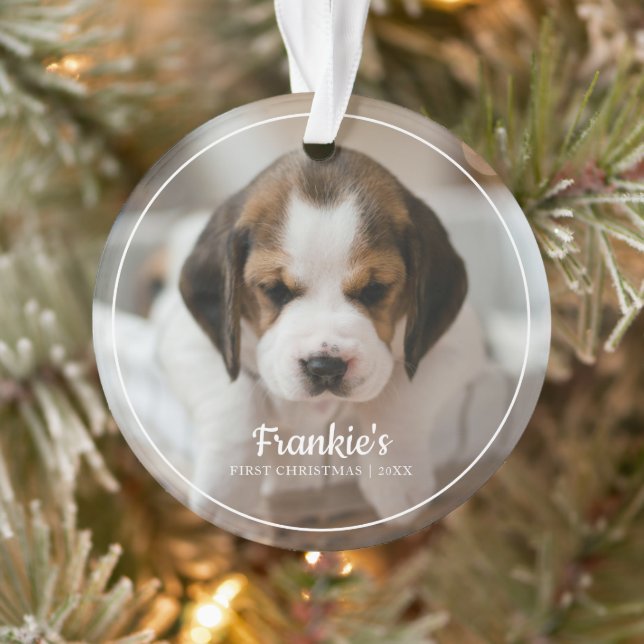 Adorno Mascota del marco moderno Primera foto de Navidad (Árbol)