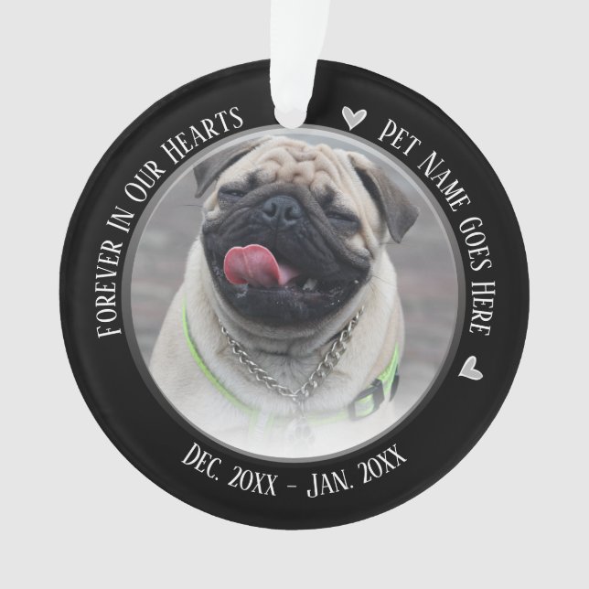 Adorno Mascota Memorial 2 Foto para siempre en nuestros c (Anverso)