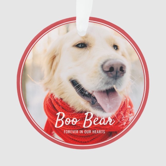 Adorno Mascota Memorial marcos modernos simple foto (Anverso)