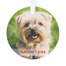 Mascota personalizado Foto Perro Cute Árbol de Nav