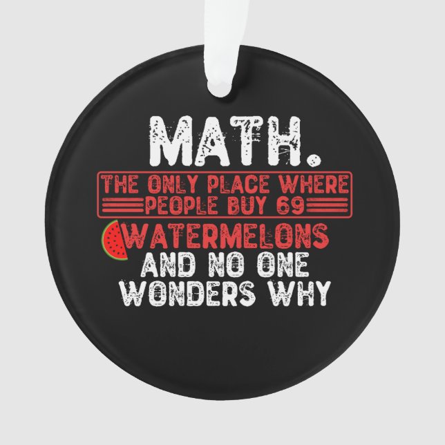 Adorno Matemáticas. El único lugar donde la gente compra  (Anverso)