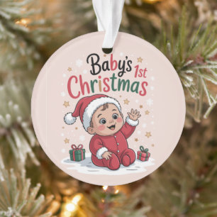Adorno Maternidad El primer Navidad del bebé Anuncio de e
