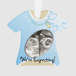 Adorno Maternity Shirt Blue Baby Invitación